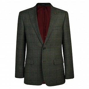 2Картинка Green Herringbone Donegal Tweed Classic Fit Jacket