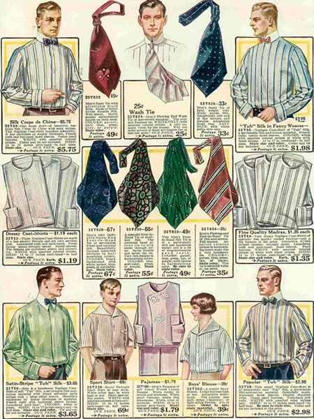 История мужского галстука 1910 год