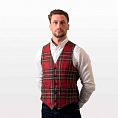 Hatman of Ireland Pure New Wool Waistcoat Royal Stewart