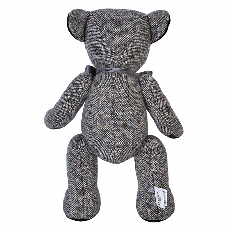 Grey Donegal Tweed Teddy Bear